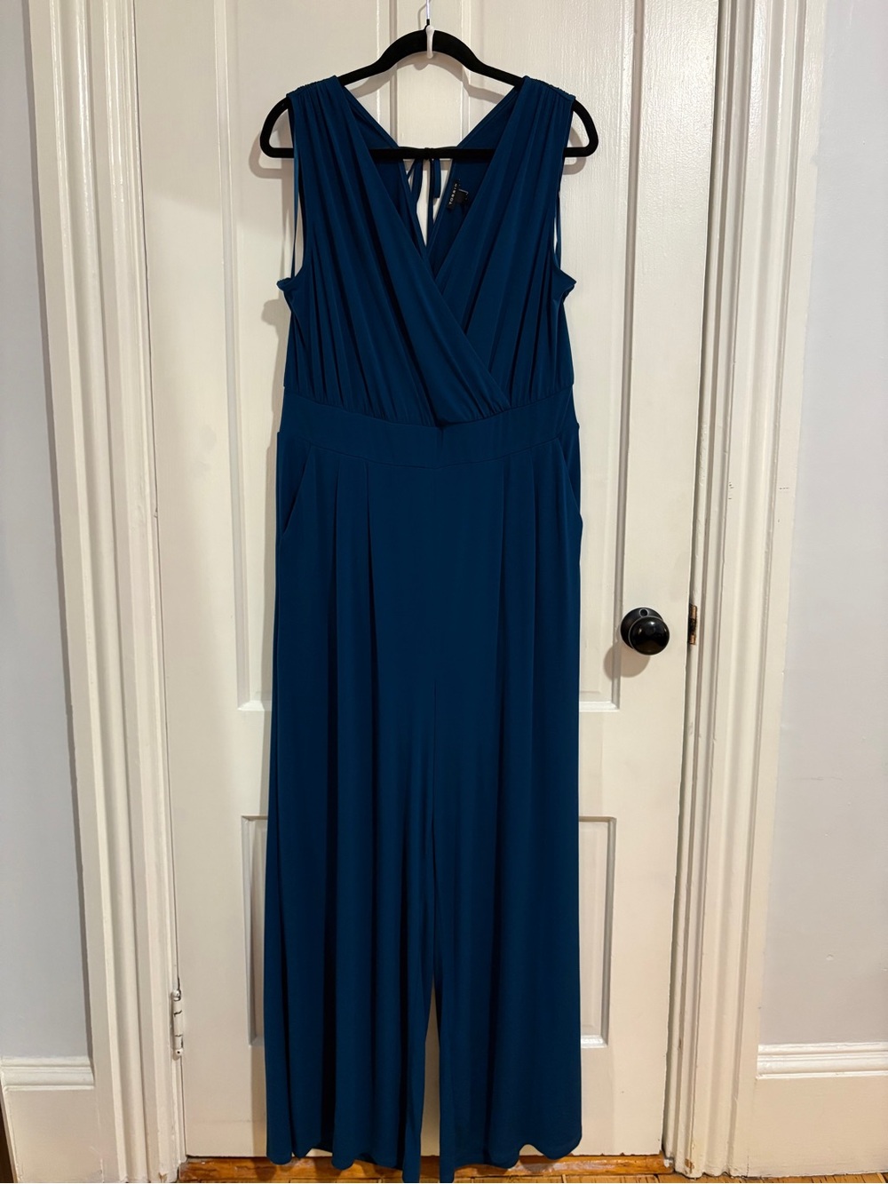 Torrid Teal Surplice Jumpsuit